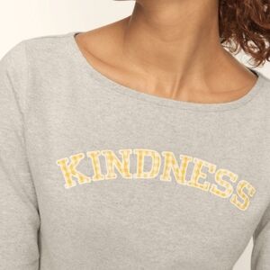 Talbots cotton knit KINDNESS plaid appliqué top Small